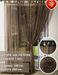 Штора вуалевая на петлях венге 140х300 см